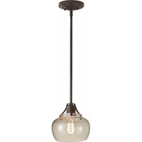Urban Renewal Round Glass Pendant — Rustic Iron