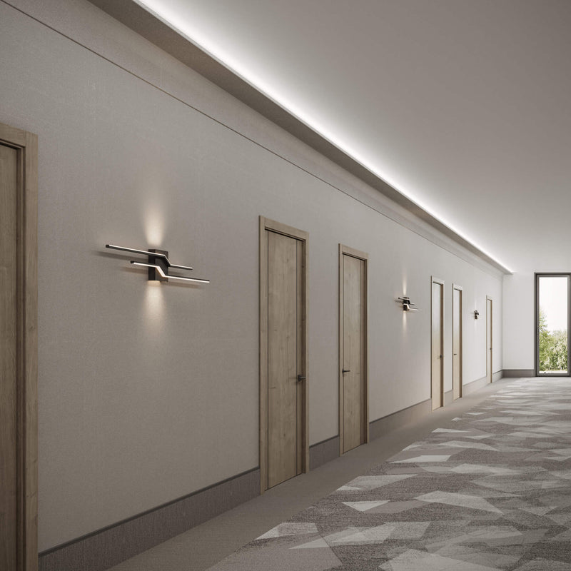 VDL CC 40 Lightning Wall Sconce Black By DALS Lifestyle View