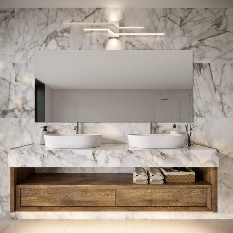 VDL CC 40 Lightning Wall Sconce White By DALS Lifestyle View