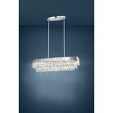 Valparaiso Linear Chandelier Chrome by Eglo - lifestyle room setting