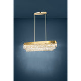Valparaiso Linear Chandelier Gold by Eglo - lifestyle room setting