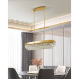 Valparaiso Linear Chandelier Gold by Eglo - lifestyle room setting
