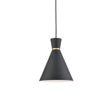 Vanderbilt Pendant — 10 Inch, Black With Gold Detail