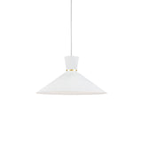 Vanderbilt Pendant — 16 Inch, White With Gold Detail