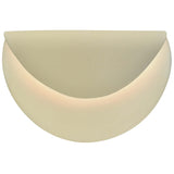 Vanilla Gloss Ceramic Petal ADA LED Wall Sconce by Justice Design