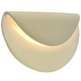 Vanilla Gloss Ceramic Petal ADA LED Wall Sconce by Justice Design