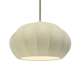 Oval Fluted Ceramic Pendant