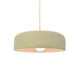 Vanilla Gloss Beige Twisted Cord Ceramic Small Spire Pendant by Justice Design