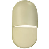 Vanilla Gloss Ceramic Mini ADA Led Capsule Wall Sconce by Justice Design