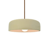 Vanilla Gloss Rigid Stem Kit Ceramic Small Spire Pendant by Justice Design