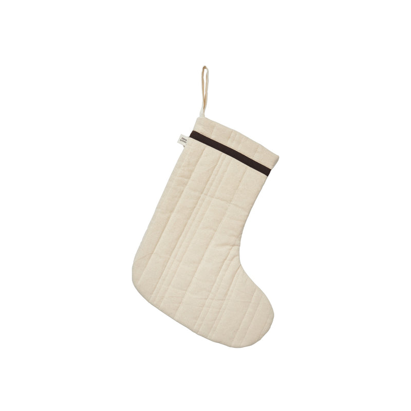 Vari Quilted Christmas Stocking - Natural by Ferm Living