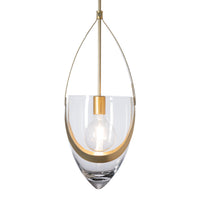 Vaso Pendant, shown in Modern Brass, by Hubbardton Forge