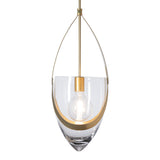 Vaso Pendant, shown in Modern Brass, by Hubbardton Forge