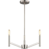 Vector Chandelier — 18", Brushed Nickel