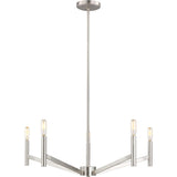 Vector Chandelier — 28", Brushed Nickel