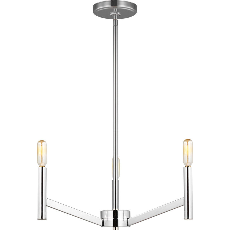 Vector Chandelier — 18", Chrome