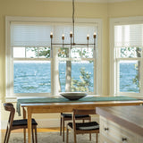Vela 5 Arm Chandelier lifestyle view by Hubbardton Forge