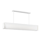 Velero Linear Chandelier — 56", White Silkscreen Tempered, Soft Linen
