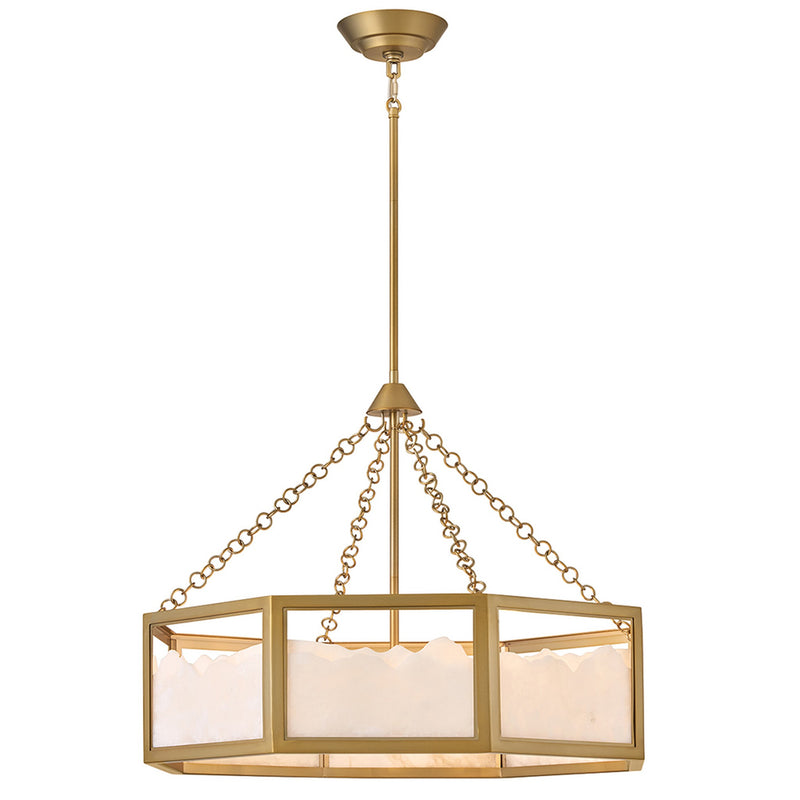 Veleta Large Drum Chandelier - Lacquered Brass - by Fredrick Ramond