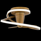 Veloce Smart Fan Aged Brass By Modern Forms - Side View