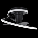 Veloce Smart Fan Black By Modern Forms - Side View