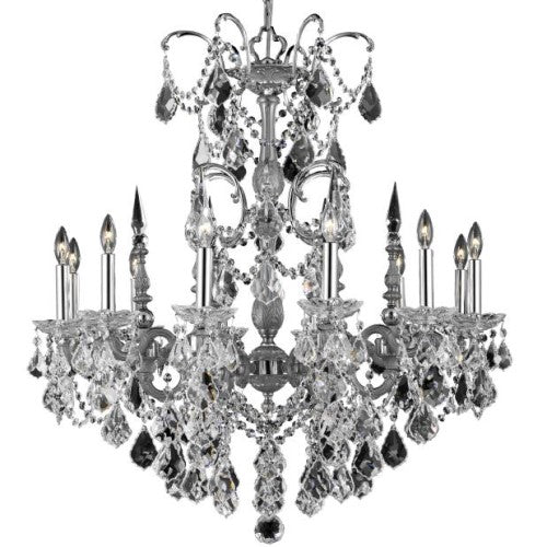 VENETIAN CHANDELIER BY AMERICAN BRASS CRYSTAL, FINISH: SILVER, CRYSTAL PACKAGE: PRECISION, | CASA DI LUCE LIGHTING
