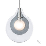 Veneto 1-Light Pendant, shown in Sterling, by Hubbardton Forge