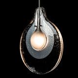 Veneto 1-Light Pendant detail in Sterling, by Hubbardton Forge
