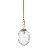 Venice Pendant - 8.5 Inch - Aged Brass by Hudson Valley