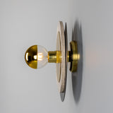 Venus Colourful Disc Wall Light - Polished Brass