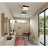 Veram Flushmounts by Cerno in a bright spa bathroom