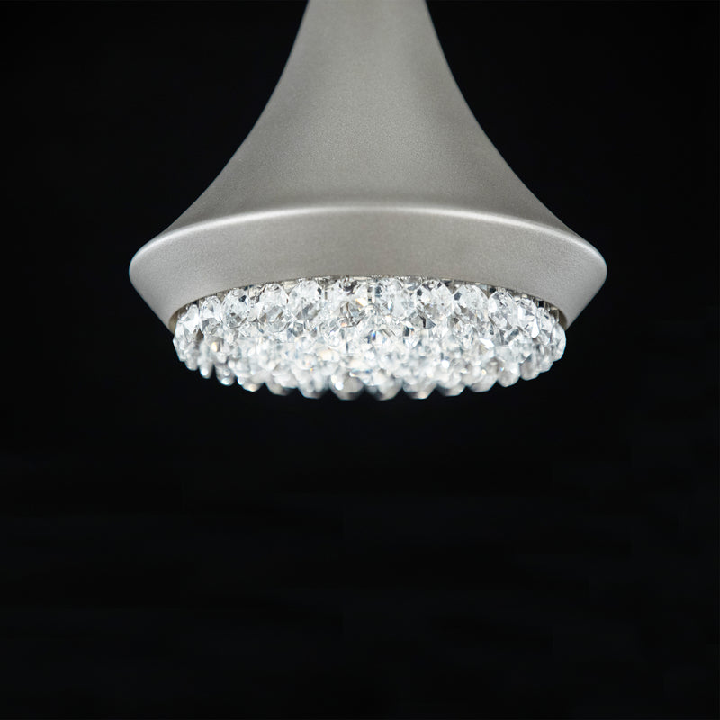 Verita Pendant Light Soft Silver Small By Schonbek Detailed View