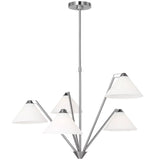 Verley Chandelier Brushed Nickel By Generation Lighting - Front View