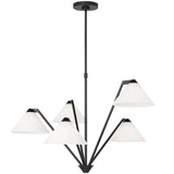 Verley Chandelier Midnight Black By Generation Lighting - Front View3