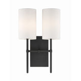 Veronica 2-Light Sconce 11'' Black Forged