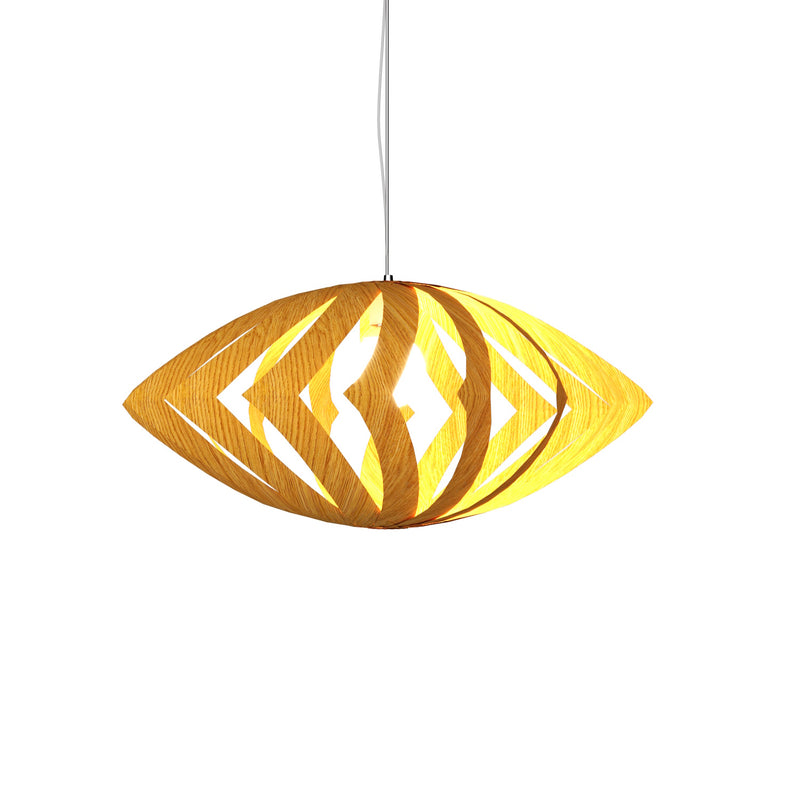 Versatil Pendant By Accord Lighting, Finish: Cathedral Freijo