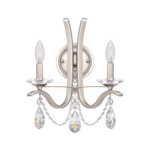 VESCA VA8332N WALL SCONCE BY SCHONBEK, FINISH: ANTIQUE SILVER, CRYSTAL COLOR: HERITAGE,  , | CASA DI LUCE LIGHTING