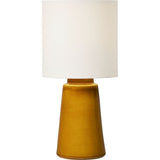 Vessel Table Lamp — 11", White Linen, Oil Can