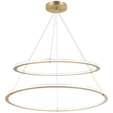Victoria 2 Tier Chandelier Large Brushed Gold By Matteo