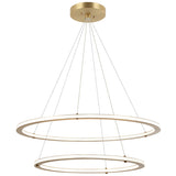 Victoria 2 Tier Chandelier Small Brushed Gold By Matteo