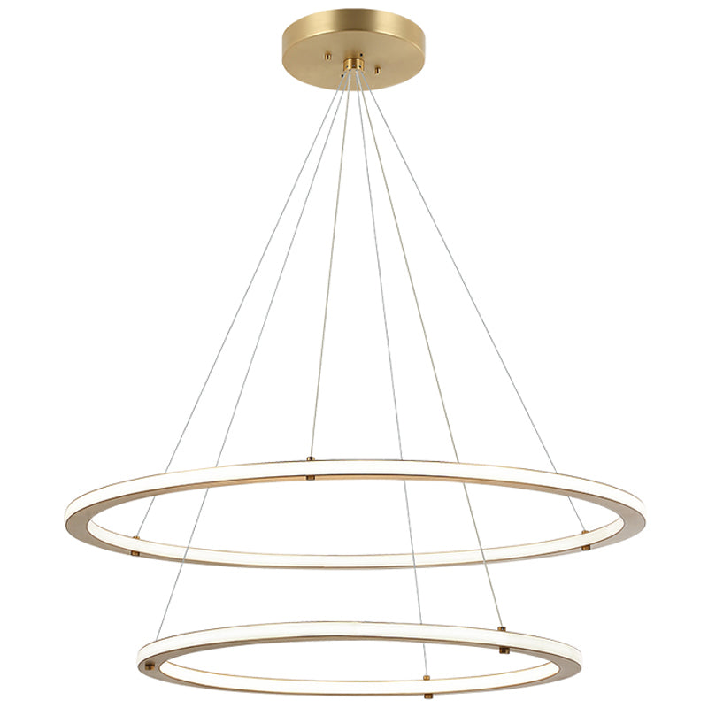 Victoria 2 Tier Chandelier Small Brushed Gold By Matteo