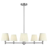 Vilera Five Light Chandelier Brushed Nickel By Generation Lighting Main View 1