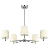 Vilera Five Light Chandelier Brushed Nickel By Generation Lighting Main View 2