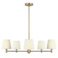 Vilera Five Light Chandelier Satin Brass By Generation Lighting Main View 1
