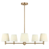 Vilera Five Light Chandelier Satin Brass By Generation Lighting Main View 1