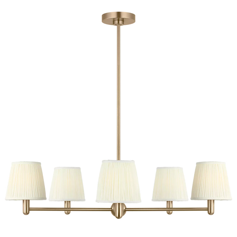 Vilera Five Light Chandelier Satin Brass By Generation Lighting Main View 1
