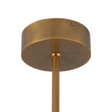 Vintage Brass/Alabaster Dahlia Chandelier by Alora Lighting Details