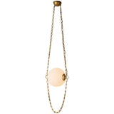 Vintage Brass/Cloudy Glass Petra Chandelier by Alora Lighting