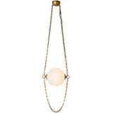 Vintage Brass/Cloudy Glass Petra Chandelier by Alora Lighting