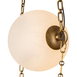 Vintage Brass/Cloudy Glass Petra Chandelier by Alora Lighting Details